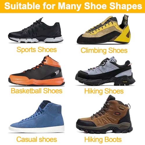 Delele DE14 2 Pair Round Boot Laces Outdoor Hiking Walking Shoelaces Rope Dark Gray Black Striped Shoe Lace Work Shoe Strings 55 Inches thumb #4