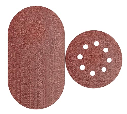 Image of Inditrust 5-Inches Round Sanding Disc Hook and Loop Sand Paper in Bulk for Orbital Sander (25, 150 grit)