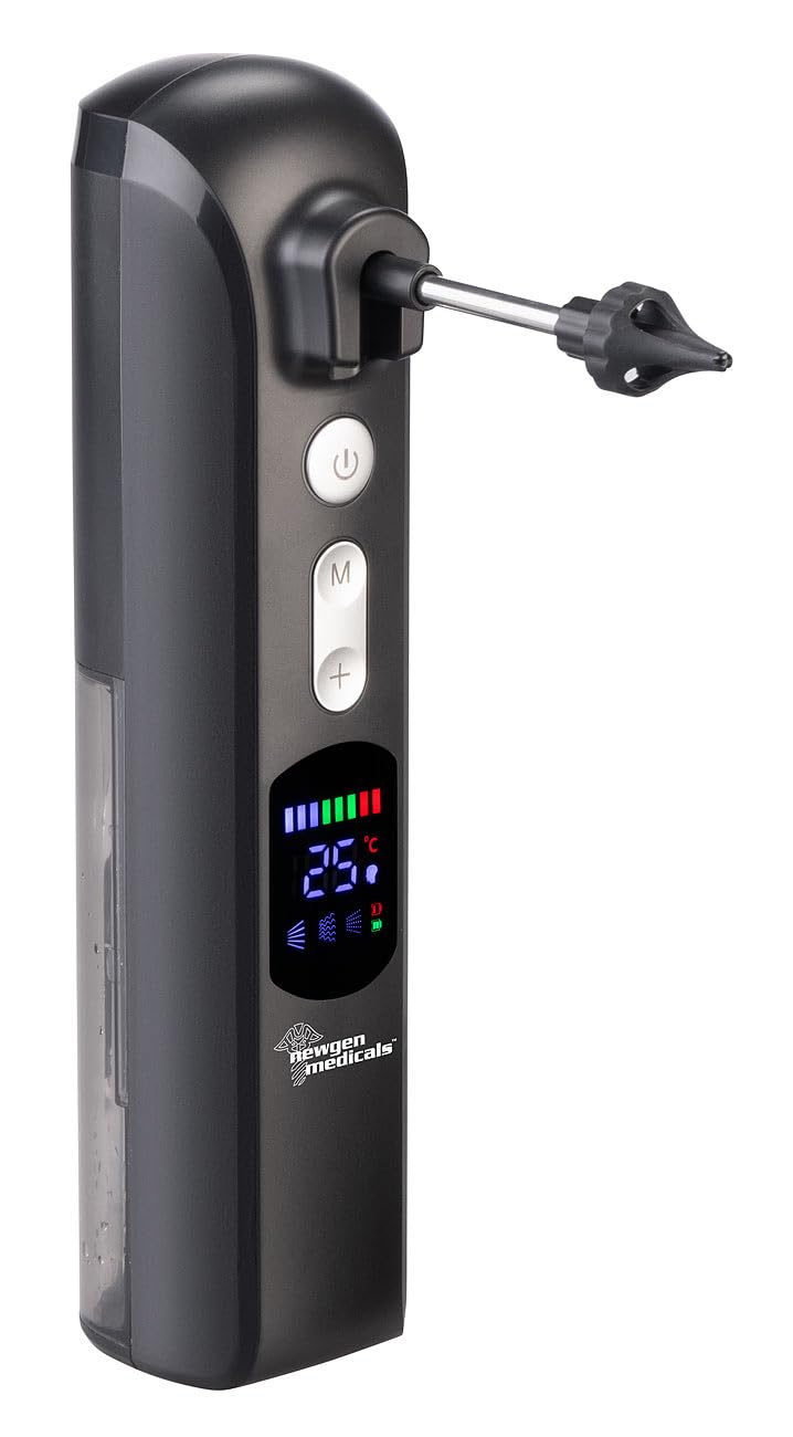 newgen medicals doccia auricolare: Pulitore per orecchie elettrico a batteria, con display, 3 modalità (pulizia orecchie, pulitore per elettrico, orecchio)
