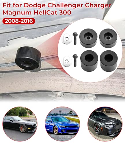 Image of Lifting Jack Pad Front & Rear Jack Pad Kit for Dodge Challenger Charger Magnum HellCat 300 2008-2016 Lift Pads Jack Stands Pucks (Front and Rear, Delrin Material)