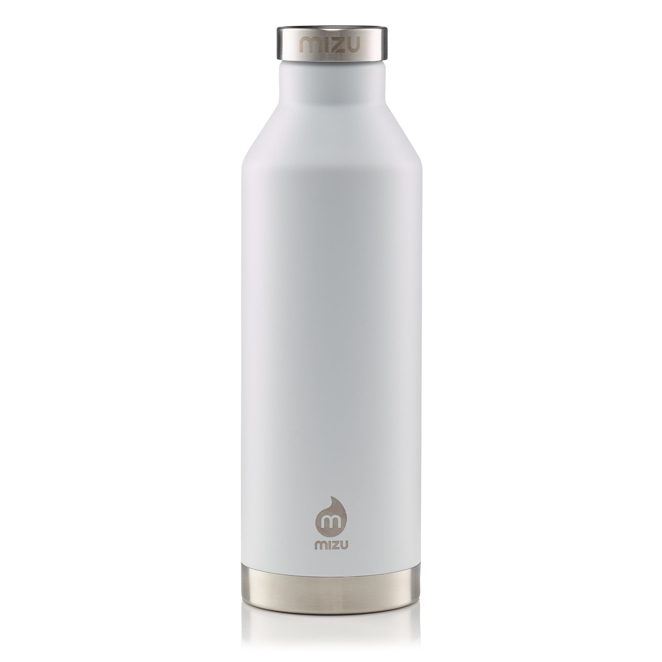 MizuV8 Insulated Stainless Steel Water Bottle, White, 800ml