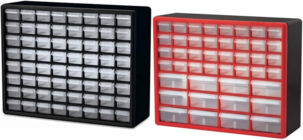 Akro-Mils 64 & 44 Drawer Plastic Parts Storage Cabinets Bundle
