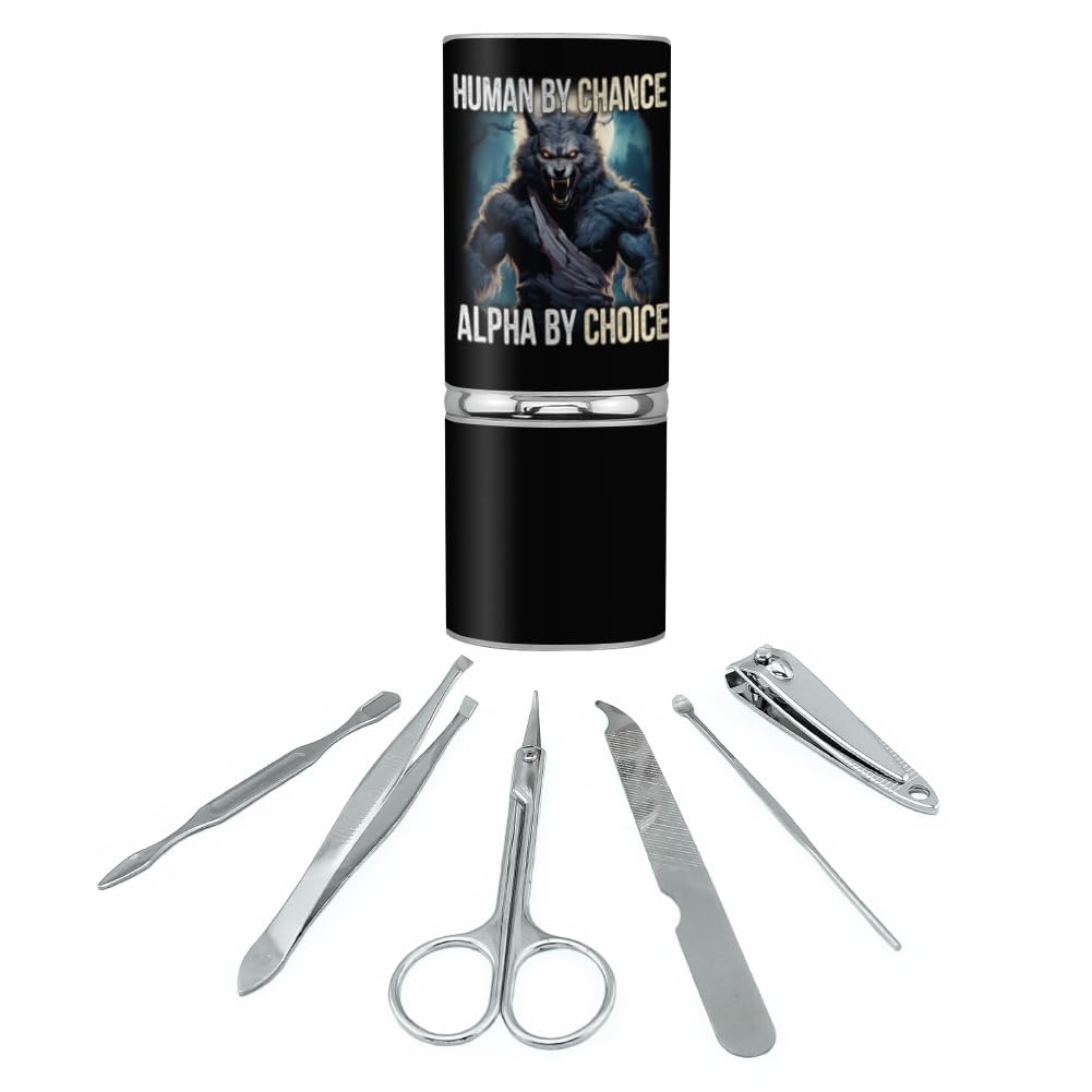 GRAPHICS & MORE Werewolf Alpha Stainless Steel Manicure Pedicure Grooming Beauty Care Travel Kit