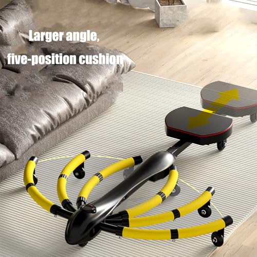 4-In-1 Multi-functional Rowing Machine, Strength Training Dragonfly Machine, Multifunctional Abdominal Muscle Roller, Multi-position Adjustable, 4 Data Monitoring, Non-slip Grip, for Home, Gym red - Image 4