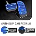 Titgoes 2 PCS Car Pedal Pads Set, Non-slip Accelerator Pedal Covers, Car Brake Pedal Protectors, Automatic Automobile Accessories, Universal for Most Cars, Trucks and Vans (Blue)