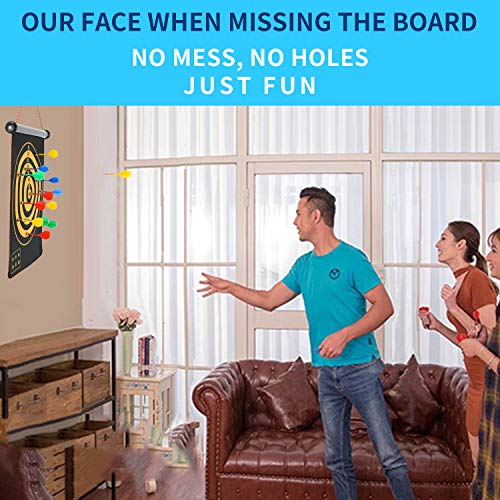 Cx L Sum Magnetic Dart Board, Indoor Outdoor Dart Games For Kids With 12Pcs Magnetic Darts, Safety Toy Games, Rollup Double Sided Board Game Set For Gifts #TOP6