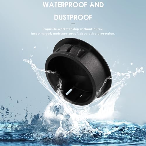 BOPOREAE 40PCS 3/4 In/19 mm Plastic Plug for Round Hole, Snap in Locking Flush Type Panel Plugs Door Screw Hole Fastener Covers for Kitchen Cabinet Furniture Electric Boxes Tube Pipe Choke Plug