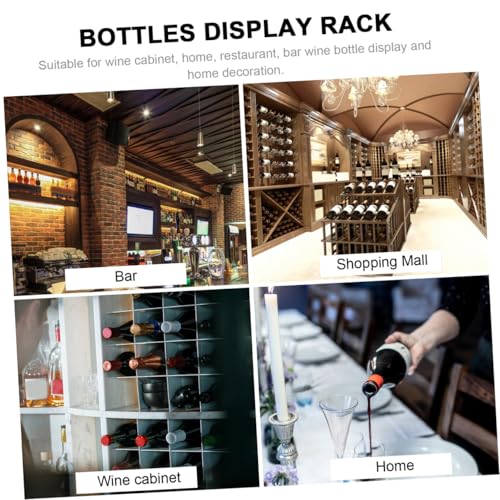 Soporte para vino 7 botellas diseño panal metálico miniatura 3