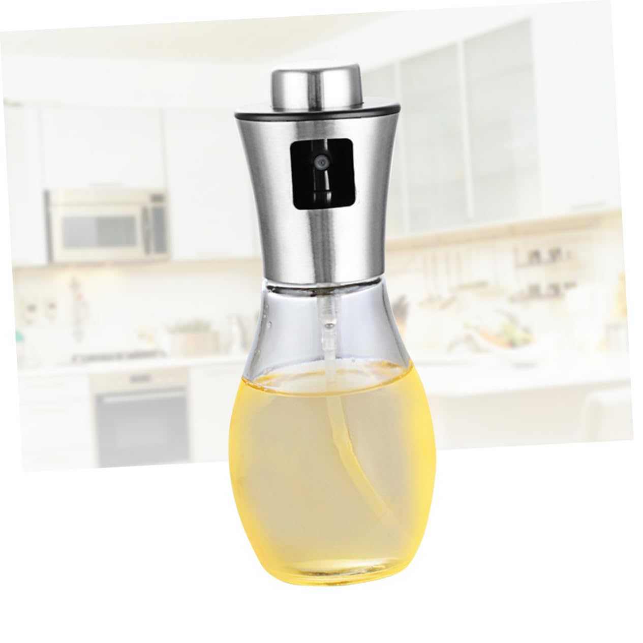 Cabilock Stainless Steel Oil Sprayer 200ml Bbq Sprayer Kitchen Tool Vinegar Spray Bottle Non-slip Handle