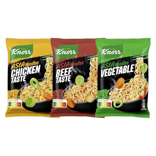Knorr Instant Nudeln Asia Noodles Mix schneller Asia Snack fertig in nur 3 Minuten 55x 70 g