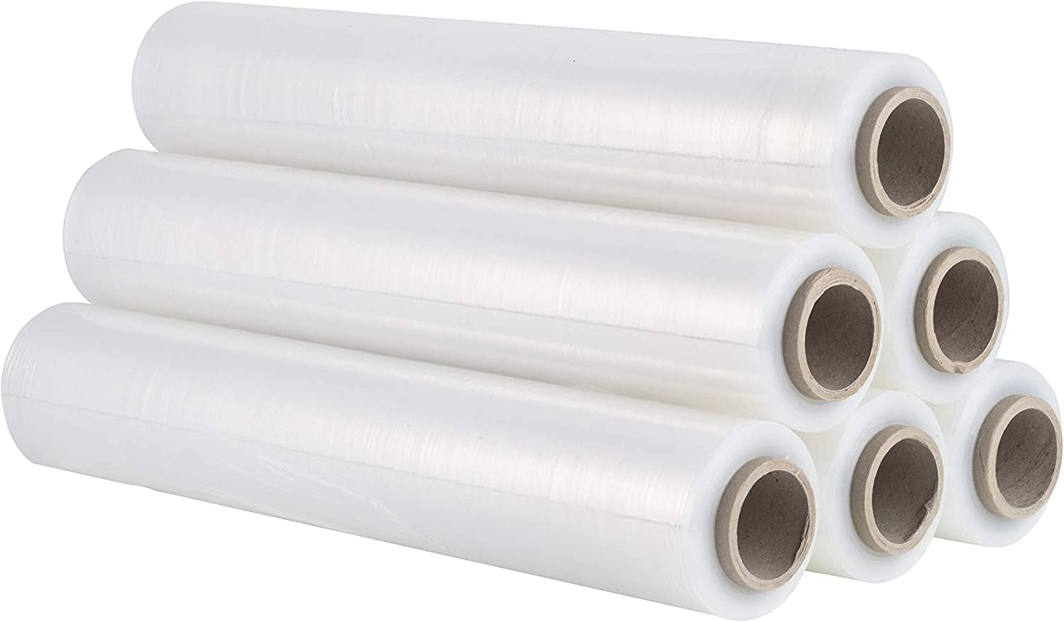 LOT DE 6 PIECES - Films étirables déménagement Transparent 17µ - 270 m x 45 cm - Films étirables Films palettes I Rouleaux emballages colis 270 m - Kamberg