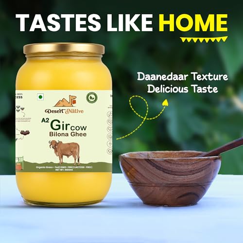 Image of Desert Native A2 Gir Cow Vedic Bilona Cultured Ghee | Pure & Traditional, Steel Can