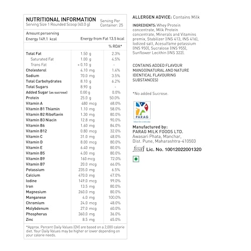 Image of avvatar ALPHA WHEY PROTEIN | 1Kg | Mango Rush Flavour | 25g Protein | 25 Servings