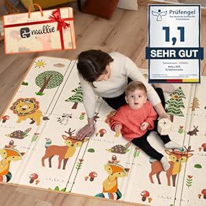 Mallie Faltbare Krabbeldecke Spielmatte 180x150x1,5cm
