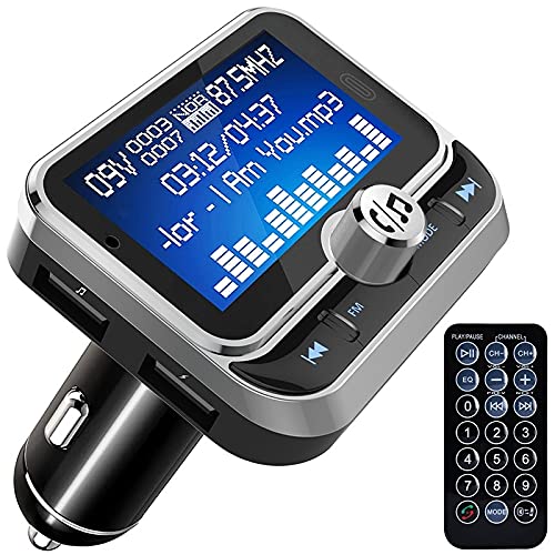 Adattatore audio Bluetooth. Trasmettitore FM auto Bluetooth MP3. Player Dual. USB QC 3.0. Caricabatterie veloce AUX. Auto audio FM. Modulatore con telecomando TF. Carta ( Color Name : FM transmitter )