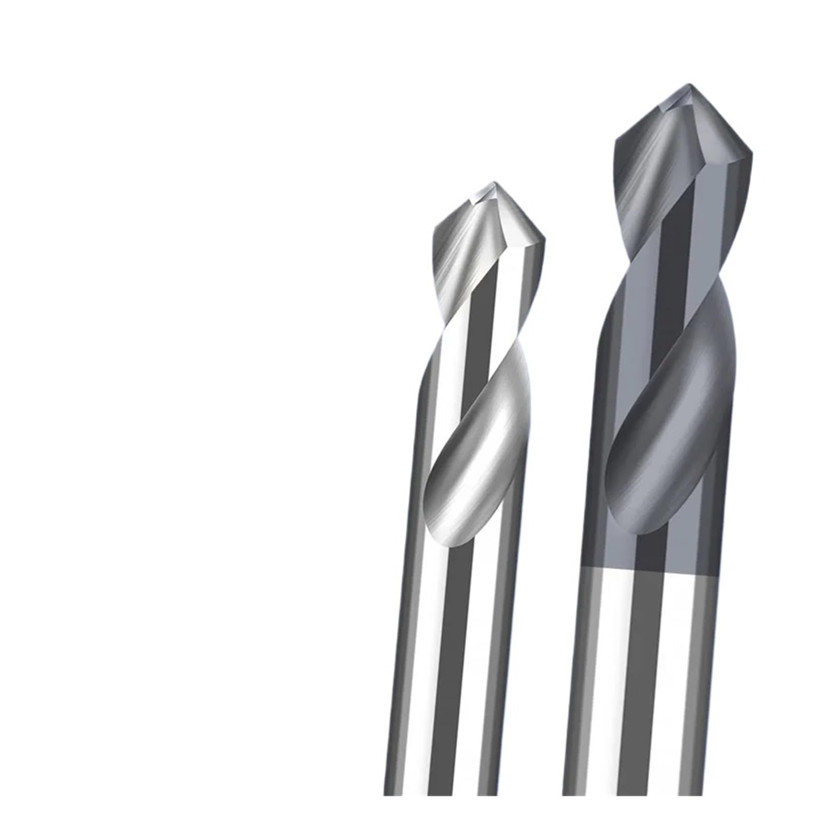 Juego de Brocas avellanadas Acero carburo tungsteno, fresado Central chaflán 90 Grados, Fresa Extremo Aluminio 1,2-12 mm, HRC55(8XR90X60LX2F,For Aluminum)