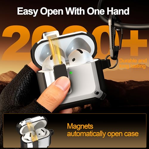 Image of RFUNGUANGO for AirPods 5 /4 Case (2026 /2024) with Lock, White