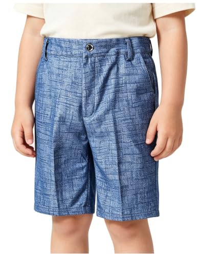 Image of Boy Shorts Kids Stretch School Uniform Clothes Flat Front Dress Casual Shorts with Pockets for Summer