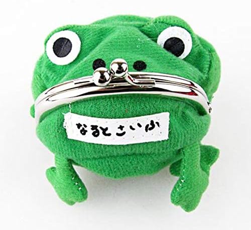 DishyKooker HOT Anime Naruto: Cute Green Frog Coin Bag Cosplay Props Animal Plush Toy Purse Wallet Funny Gift Show