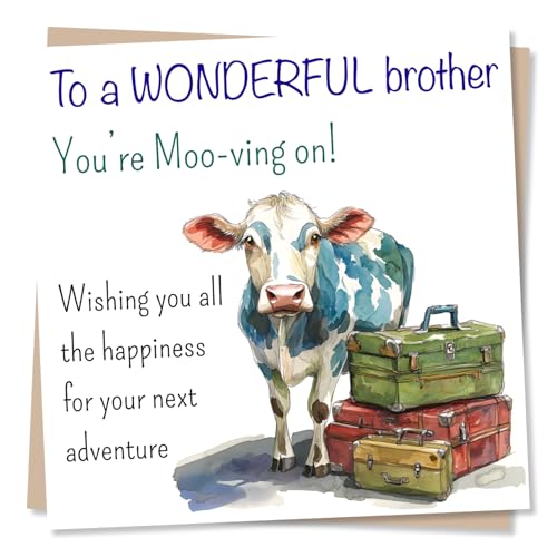 Adorable and Funny Moving Card For Brother - New Job
