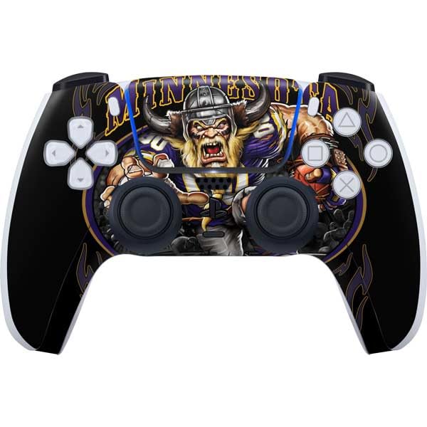 Skinit Decal Gaming Skin Compatible with PS5 Controller - Officially Licensed Liquid Blue NFL Minnesota Vikings Running Back Design