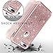 Hython Designed for iPhone 8 Plus, iPhone 7 Plus Case, Heavy Duty Defender Protective Bling Glitter Sparkle Hard Shell Hybrid Shockproof Rubber Bumper Cover for 7 Plus and 8 Plus, Rose Gold