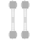 2 Pack Baby Proofing Safety Locks Child Safe for Cabinet Drawer Fridge Oven Dishwasher Doors, Toilet Seat & Lid, Adjustable Furniture Latches and Straps, 3M Adhesive No Drilling Button,Unlock Design