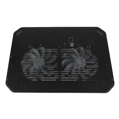 Gedourain Enfriador de Computadora Portátil con 7 Ajustes de, Enfriamiento de Alta Velocidad, Computadora Portátil de bajo Ruido, Soporte de Enfriamiento con Luces LED para PC Portátil (M10B)
