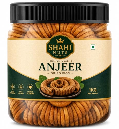 Image of SHAHI NUTS Anjeer 100gm | Figs Dry Fruits | Rich Source of Vitamins & Dietary Fiber | Healthy Snack | Low in Calories | Fat Free | Farm Sourced | Large Size