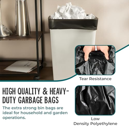 Miniatura 4 de Bolsas de basura de 240 l, extremadamente resistentes, extrafuertes, ideales para el hogar, el jardín y la empresa, 4 rollos de 10 unidades, bolsas de basura resistentes para renovación y