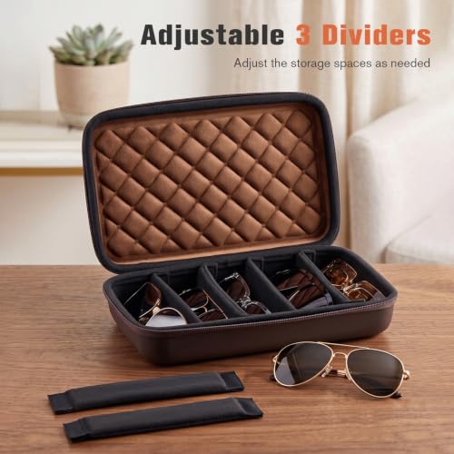 Image of ProCase Hard Shell Travel Sunglasses Organizer, Portable Multiple Glasses Case for Travelling
