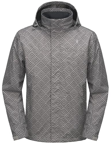 Image of Little Donkey Andy Men's Waterproof Rain Jacket Outdoor Raincoat for Hiking