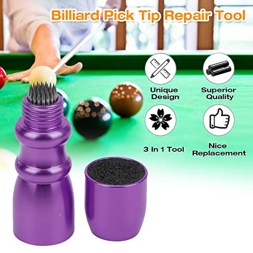 Outil de réparation de queue de billard VGEBY violet pour éliminer les fausses queues - 2