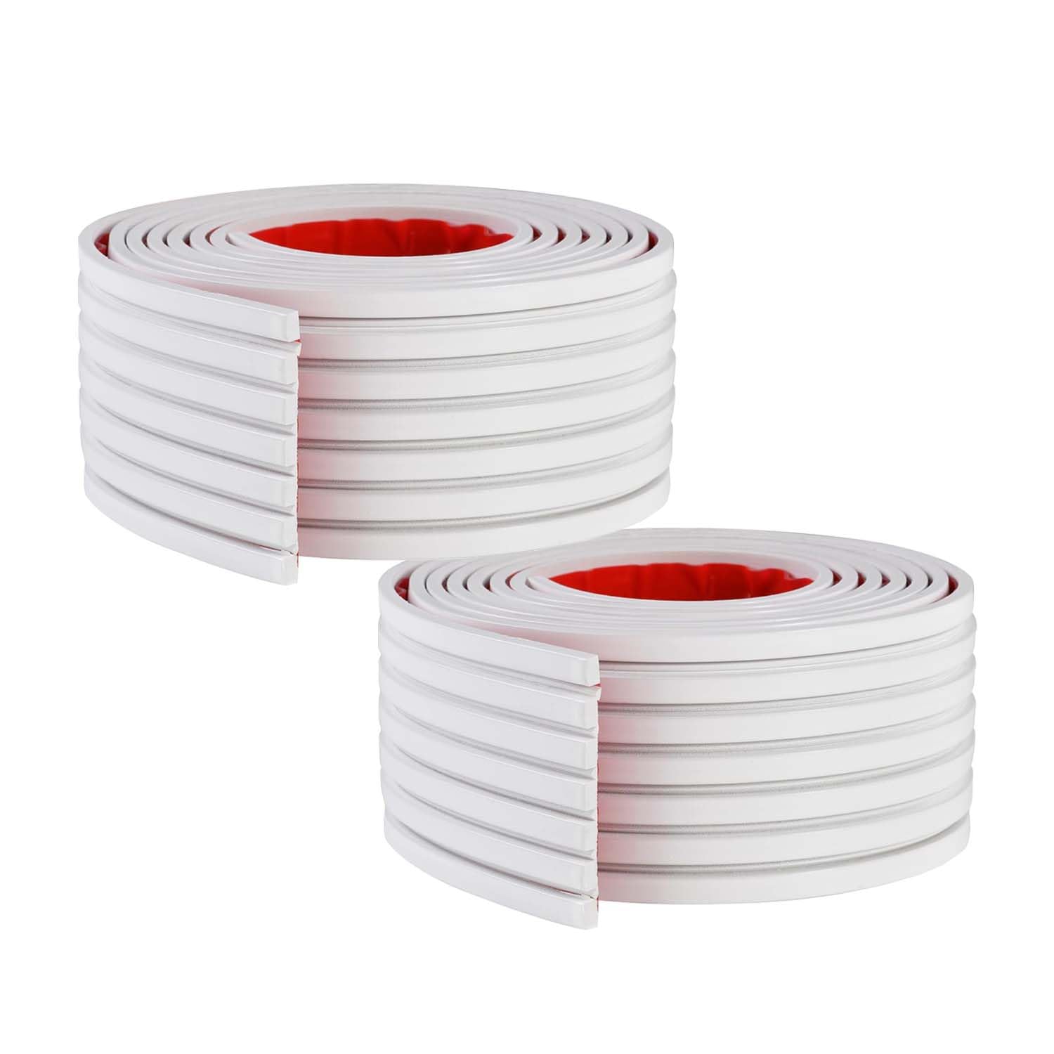2 Rolls*3 Meter 3D Wall Panel PVC Flexible Molding Trim Self Adhesive Wall Molding Panel Decorative Trim Edging Strip for Background Wall,Mirror Frame,Cabinet,Tile Edge,Ceiling,White