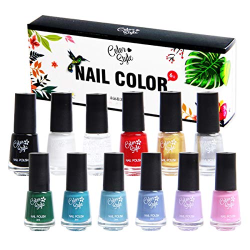 Fercaish Mini Nail Polish Set - 12 Pcs Classic Color Quick Dry Long Lasting and Not Easy to Peel Off Healthy Nail Polish, Nail Art Decoration