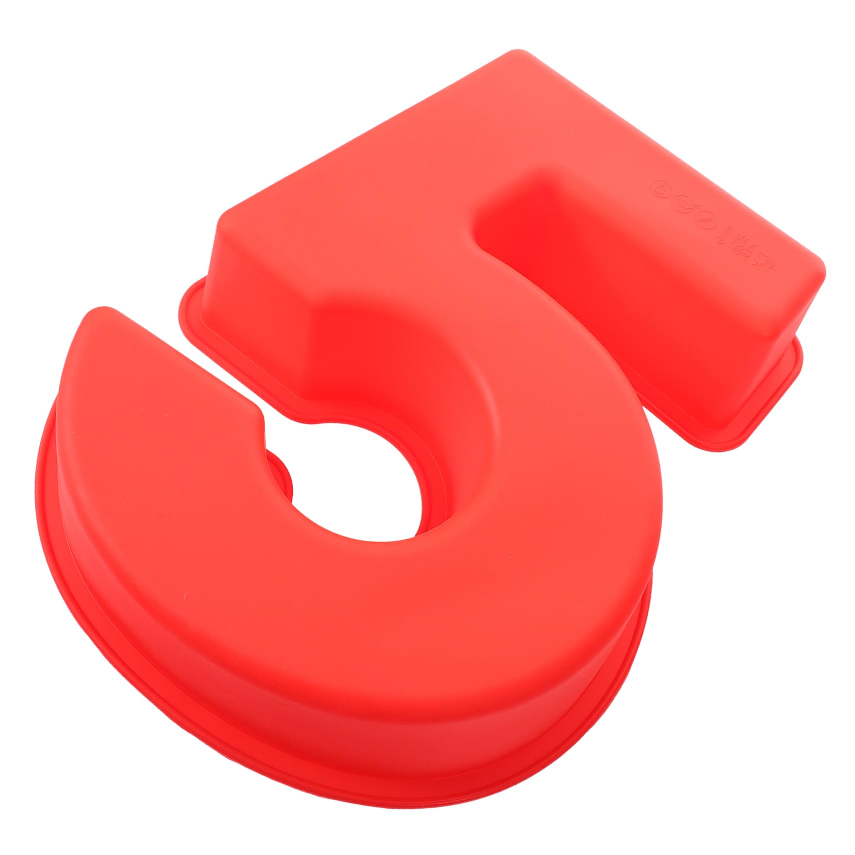 Cabilock Molde De Silicona Para Hornear Con Forma De Número 5 Piezas 5 Pulgadas Antiadherente Para Niños Y Niñas.