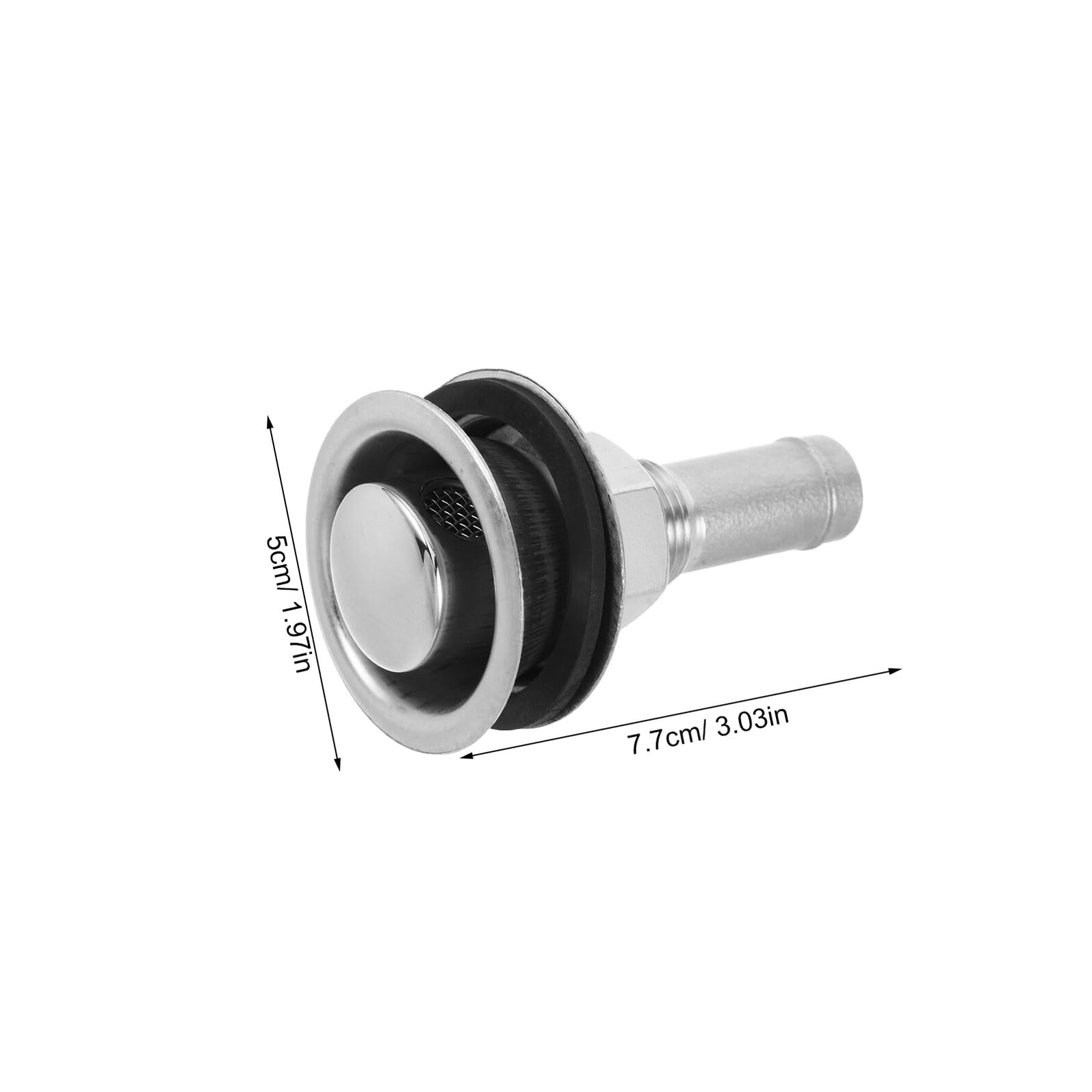 Mikikit Évent de Réservoir D'essence Marin en Acier Inoxydable 316, Orifice de Ventilation 16 Mm pour Bateau et Yacht, Raccord de Ventilation Anti-Corrosion Étanche à l'eau de Mer,