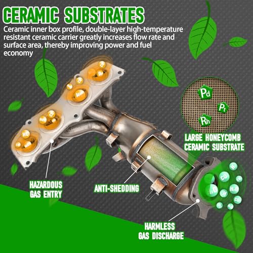 Image of Front Catalytic Converter Kit Direct-Fit Toyota Camry Solara 2002 2003 2004 2005 2006 2.4L Replaces 25051-0H040 25051-0H010 674-811