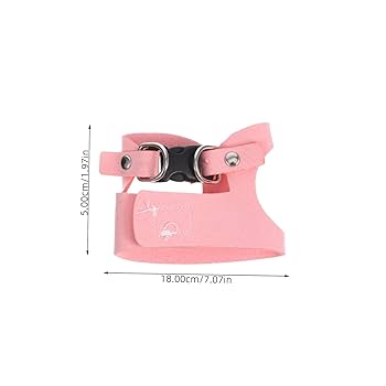 #新品未使用#ナイロン製ピンク&青　文字デザイン首輪ハーネスセットx２ペア# ナイロン製ピンク&青 文字デザイン首輪ハーネスセットx2ペア