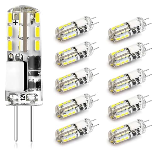 wenwendianzi 10 Uds. Bombilla Led G4 2W 3W 5W 9W 12W 15W 12V AC220V lámpara de Silicona de Ahorro ángulo de Haz 360 reemplazar lámpara de Foco de luz halógena(Cold White,G4 220V_9W)