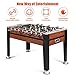 GYMAX Foosball Table, 54” Full Sized Soccer Game Table with 2 Footballs, Game Tables for Game Room Adults Kids Family Night