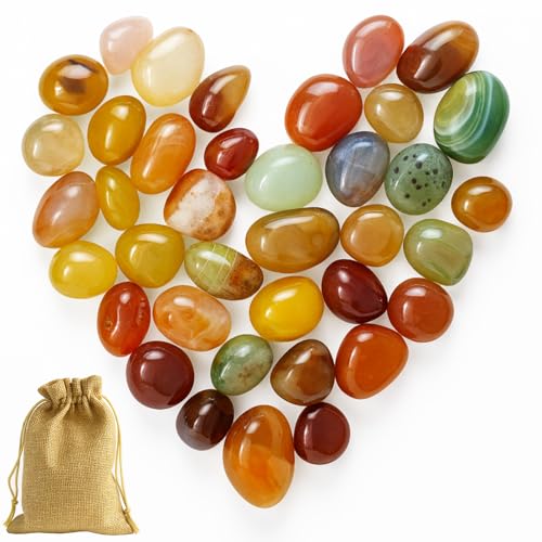 500 g de mezcla de piedras preciosas de 2 a 3 cm, piedras preciosas grandes naturales con bolsa de tela, piedras preciosas para niños, piedras semipreciosas para decoración, juego de piedras preciosas