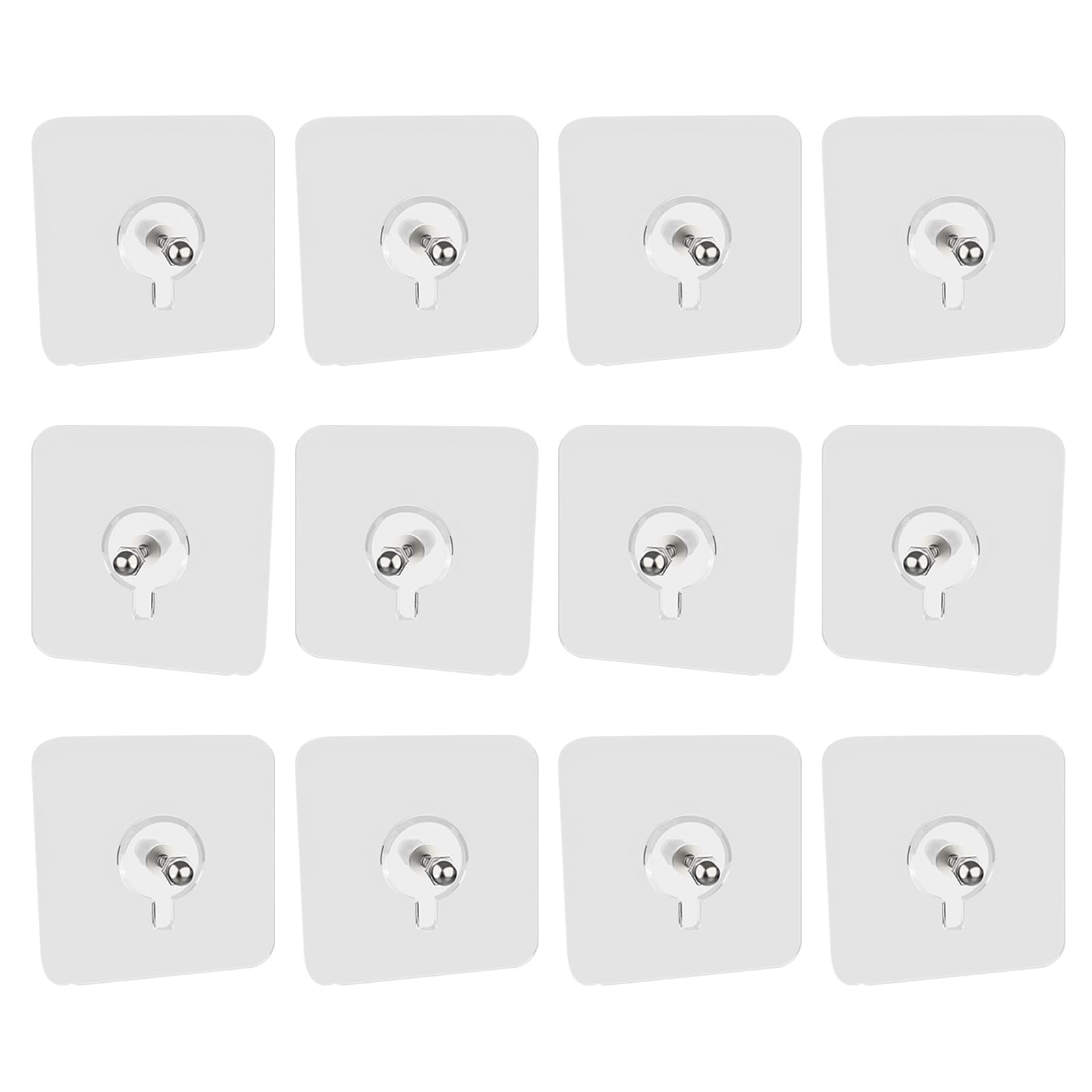 Msioytog B Clear Sticky Hook Wall Hangers Adhesive Screw Hooks For Mounting Photos Frame Mirrored And Household Items Without Nails Not Drill Hanging Hooks