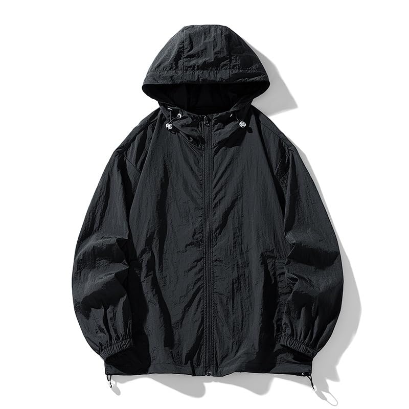 [Apparlxer] ラッシュガード パーカー メンズ レディース UV カット 接触冷感 超軽量 薄手 長袖 フード付き 速乾 通気 無地 体型カバー シンプル おしゃれ 大きいサイズ 海遊び 登山 アウトドア 普段着 夏用