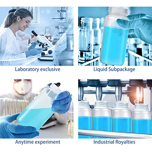 Hoolerry WL-HOOLERRY-1562 20 Pcs Plastic Sample Bottles 16Oz/ 500Ml Laboratory Grade Polypropylene Wide Mouth Reagent Bottles Clear Liquids Storage Bottles thumb #5