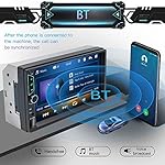 Leadfan 7inch Car Stereo Double Din Radio Touchscreen with Backup Camera Multimedia Car Audio Support Mirror Link,Bluetooth Caller ID,FM/MP3/MP4/USB/Subwoofer,Aux Input Car Audio Receivers