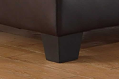 Miniatura 8 de Poundex F7878Bobkona Shelton set de 2 unidades de sofá individual y de dos plazas de cuero regenerado, café