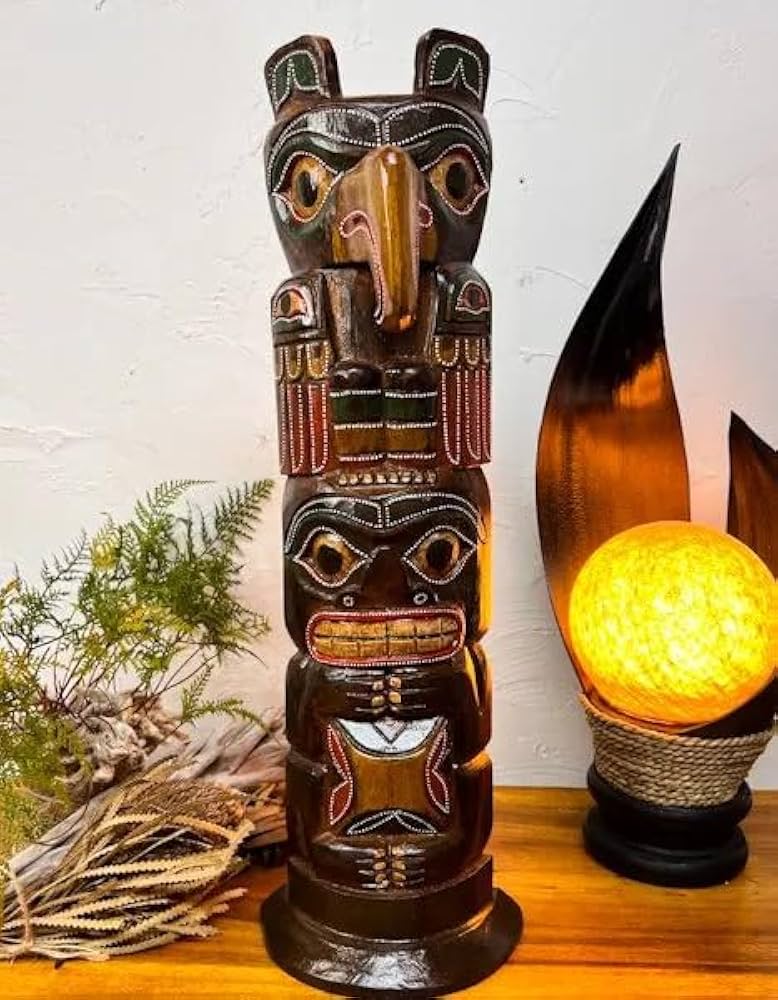 木製トーテムポール　アジアンテイスト Amazon.co.jp: アジアン バリ 雑貨 ♪アフリカントーテムポール