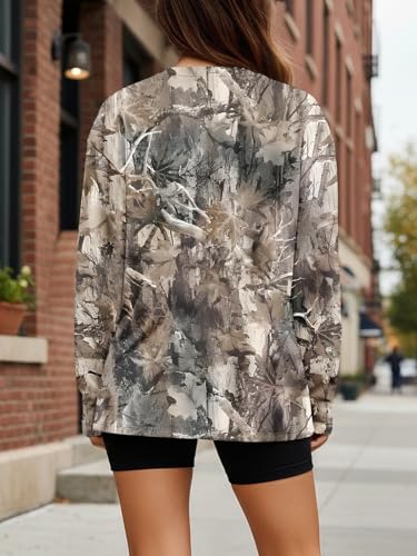 Image of Trendy Queen Womens Oversized Long Sleeve Shirts Fall Tops 2026 Basic Tees