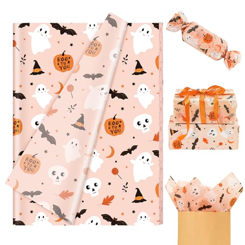 Papier de soie de citrouille fantôme loisirs créatifs anniversaire 60 pcs
